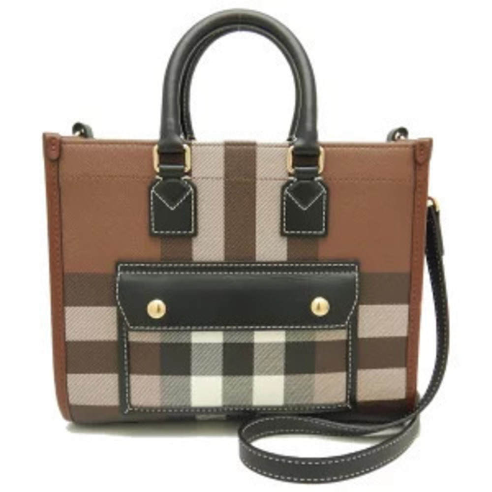 Burberry canvas bag leather Freya Tote brown - Picture 9 of 9